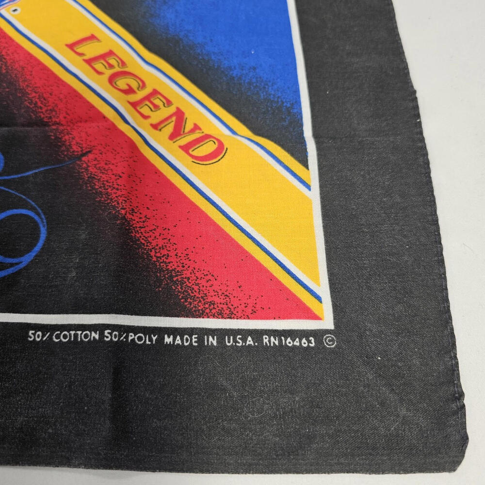 Vintage HARLEY DAVIDSON BANDANA "America Legend" MADE IN U.S.A. Black. - Picture 2 of 8